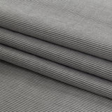 Gray and Tofu Hairline Stripe Stretch Cotton Shirting