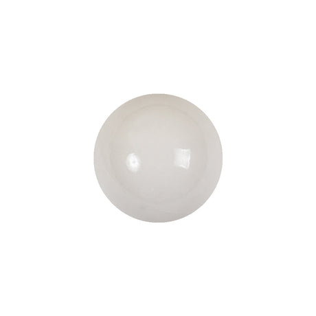 Vintage White Glass Shank Back Ball Button - 25L/16mm