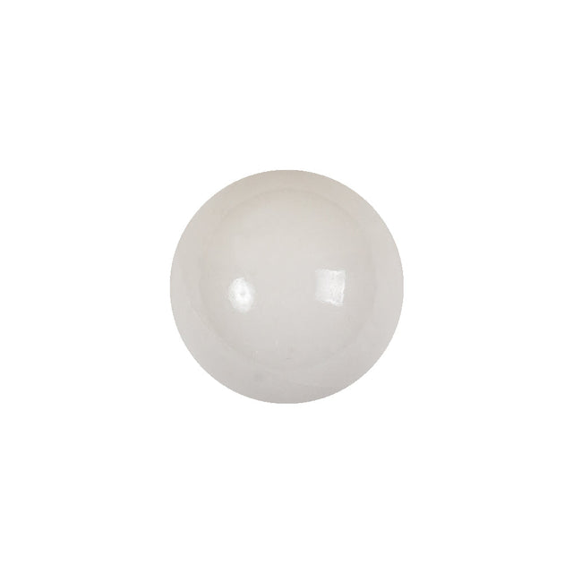 Vintage White Glass Shank Back Ball Button - 25L/16mm