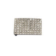 Vintage Crystal Rhinestone and Silver Rectangular Buckle - 1.125" x 2"