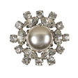 Vintage Crystal Rhinestones and Pearl Finished Open Framework Button - 55L/35mm