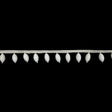 Vintage Chalk White Oval Short Beaded Fringe - 1"