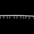 Vintage Crystal Oval Short Beaded Fringe - 1"