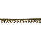 Vintage Bronze Small Looped Bugle Beaded Fringe - 1"