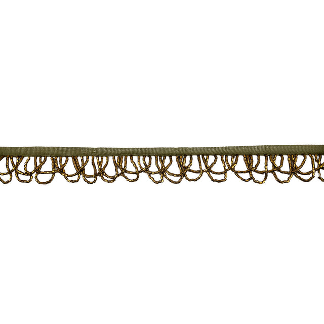 Vintage Bronze Small Looped Bugle Beaded Fringe - 1"