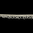 Vintage Chalk White Small Looped Bugle Beaded Fringe - 1"