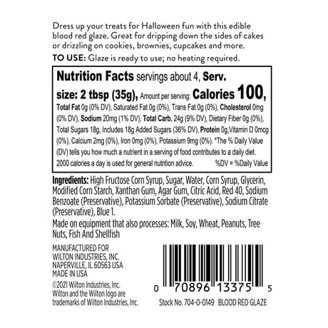 Wilton Red Fake Blood Glaze for Cakes and Cupcakes, 4 oz.