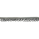 Vintage Gunmetal Small Looped Bugle Beaded Fringe - 1"