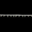 Vintage Crystal Faceted Round Beaded Fringe - 0.75"