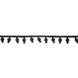 Vintage Black Covered Ball Beaded Fringe Trim - 0.875"