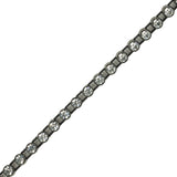 Vintage Black and AB Crystal Single Row Rhinestone Trim - 0.125"