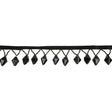 Vintage Black Diamond and Seed Beaded Fringe - 1.5"