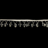Vintage Crystal Diamond and Seed Beaded Fringe - 1.5"