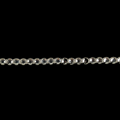 Vintage Swarovski One Row Crystal and Silver Rhinestone Trimming - 0.1875"