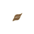 Vintage Gold Lurex Bullion Stitch Leaf Applique - 3" x 1.375"