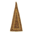 Vintage Metallic Gold Triangle Bullion Embroidered Applique - 5" x 2.125"