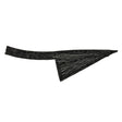 Vintage Black Geometric Glass Beaded Left Lapel Applique - 13" x 3.625"
