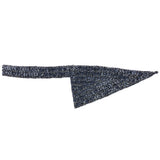 Vintage Gunmetal Geometric Glass Beaded Left Lapel Applique - 13" x 3.625"