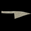 Vintage Silver Geometric Glass Beaded Left Lapel Applique - 13" x 3.625"