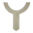 Vintage Fancy Pearl and Silver-lined Beaded Collar Applique - 9" x 8.75"