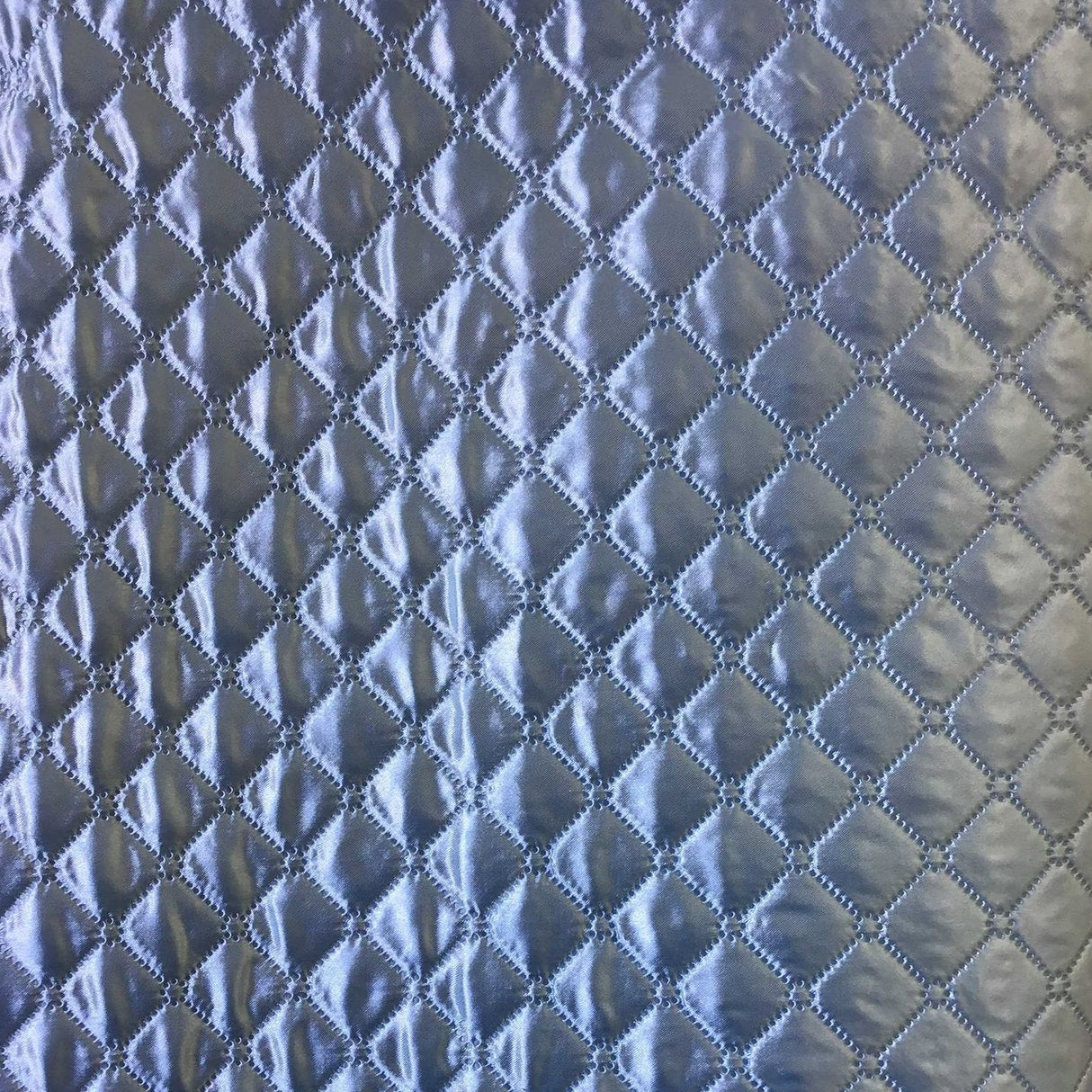 Polyester Quilted Padded Lining Light Blue Fabric
