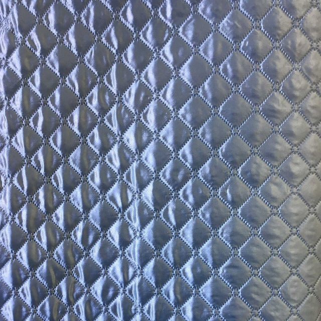 Polyester Quilted Padded Lining Light Blue Fabric