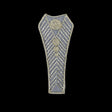 Vintage Silver-lined Bugle and Chop Beaded Abstract Applique - 7.25" x 3.25"