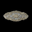 Vintage Fancy White Iris Sequins and Silver-lined Bugle Beaded Applique - 3" x 6.5"