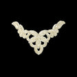 Vintage Aloe Wash and Platinum Frosting Sequins Classical Floral Abstract Applique - 5.5" x 8.75"