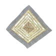 Vintage Iridescent Ivory and Gold Beaded and Sequins Diamond Applique - 5.25" x 5.25"