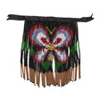 Vintage Red, Yellow and Black Butterfly Beaded Fringe Applique - 7" x 5.25"