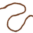 Vintage Bronze and Gold Beaded Braided Belt with Loop Tassels - 0.75" x 40"