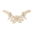 Vintage Ivory Multi, Crystral Iris and Silver Sequins Abstract Collar Applique - 6.75" x 16"