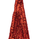 Vintage Ruby Red Sequins and Beads Triangle Applique - 4.875" x 1.875"
