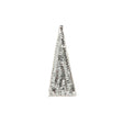 Vintage Disco Ball Silver Sequins and Beads Triangle Applique - 4.875" x 1.875"