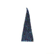 Vintage Blue Iris Bugle Beaded Triangle Applique - 5" x 1.875"