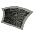 Vintage Black Linear Left Glass Bugle Beaded Sheer Applique - 6.25" x 4.5"