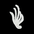 Vintage White Sequined Abstract Left Side Applique - 5.25" x 3.625"
