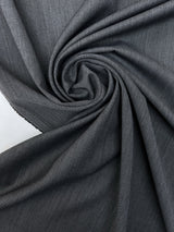 Wool Twill Suit Fabric Melange Gray