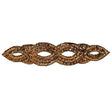 Vintage Bronze Sequins and Beaded Figure Eight Applique - 11" x 2.5"
