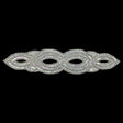Vintage Crystal Iris Sequins and Beaded Figure Eight Applique - 11" x 2.5"