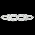 Vintage White Sequins and Beaded Figure Eight Applique - 11" x 2.5"