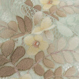 Corded Lace - Pale Aqua, Taupe and Mellow Yellow Dyed Floral