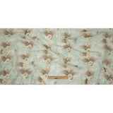 Corded Lace - Pale Aqua, Taupe and Mellow Yellow Dyed Floral