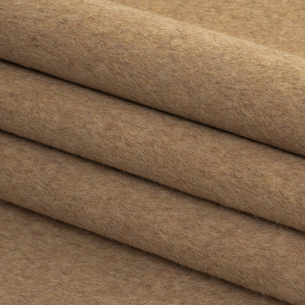 Gilded Beige Wool and Cashmere Double Cloth