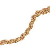 Vintage Natural Wood Beaded Braided Belt with Tassels - 57" x 0.5"