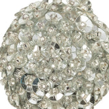 Vintage Silver Sequins and Silver-Lined Seed Beaded Tassel Applique - 1.25"