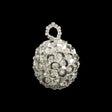 Vintage Silver Sequins and Silver-Lined Seed Beaded Tassel Applique - 1"