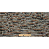 Gray, Gold Flame and Metallic Gold Striped Chunky Wool Knit