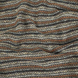 Gray, Gold Flame and Metallic Gold Striped Chunky Wool Knit